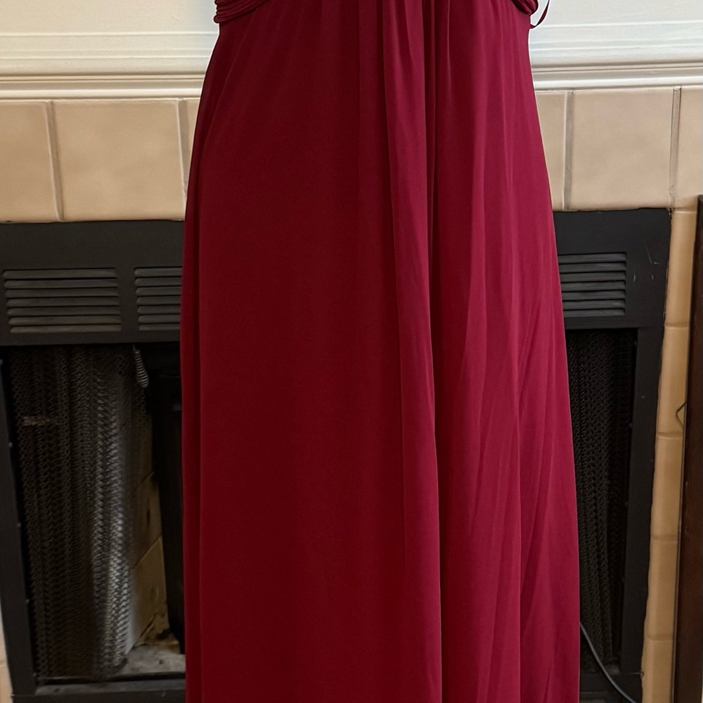 Red Chiffon Evening Dress